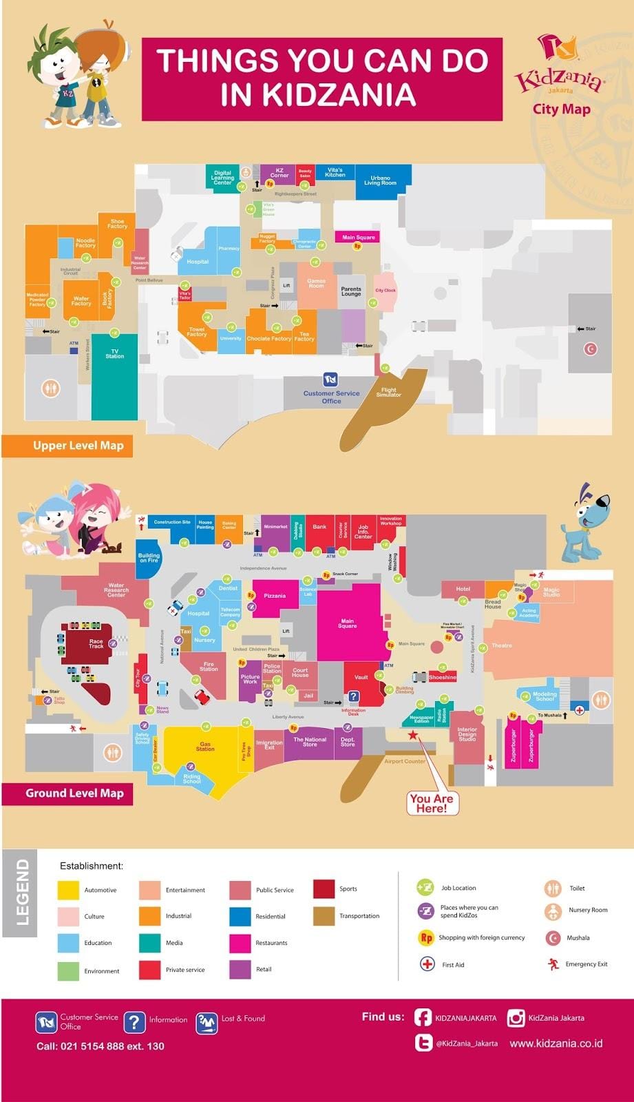 नक्शे के kidzania जकार्ता